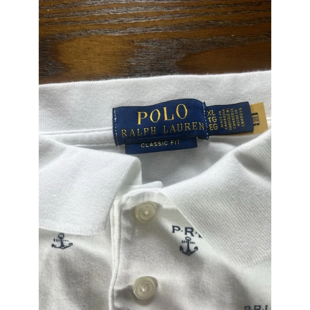 Polo Ralph Lauren Men's Size XL Classic Allover Print Anchor PRL Polo Shirt